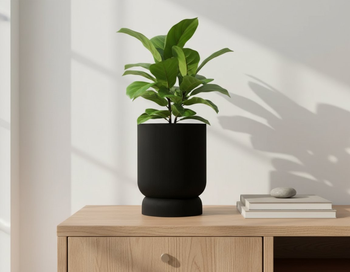 Maceta con bandeja de goteo