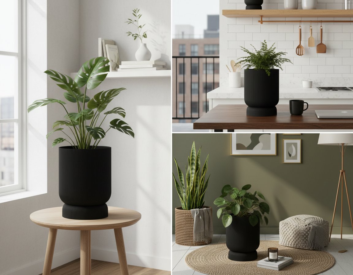 Maceta con bandeja de goteo