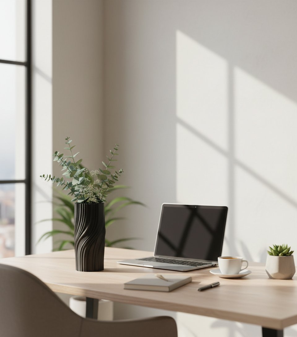 Jarron moderno retorcido