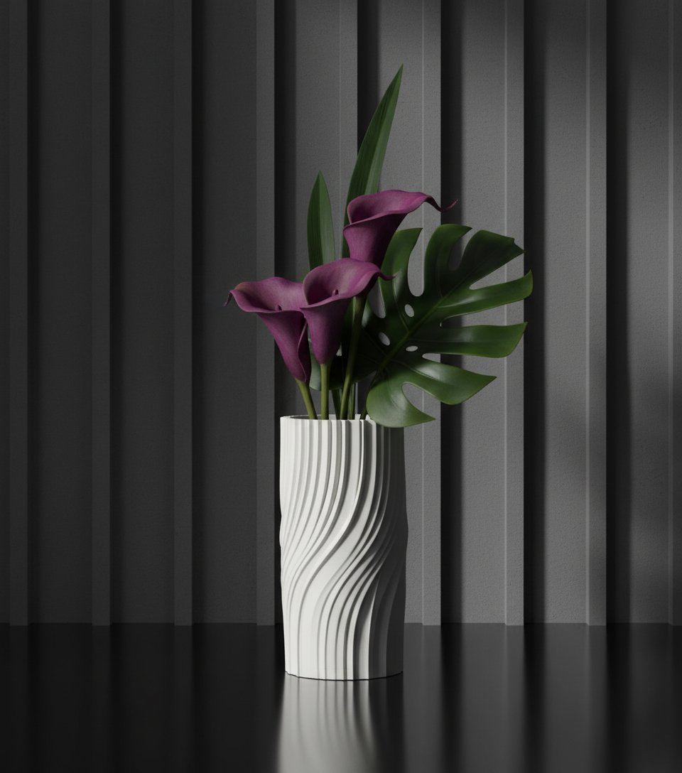 Jarron moderno retorcido