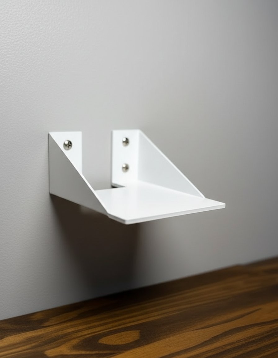 Estante de pared para proyector con paso de cables