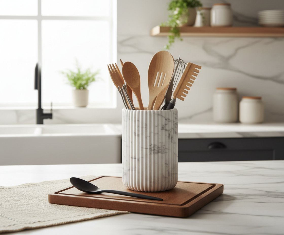 Porta utensiullos de cocina acanalado