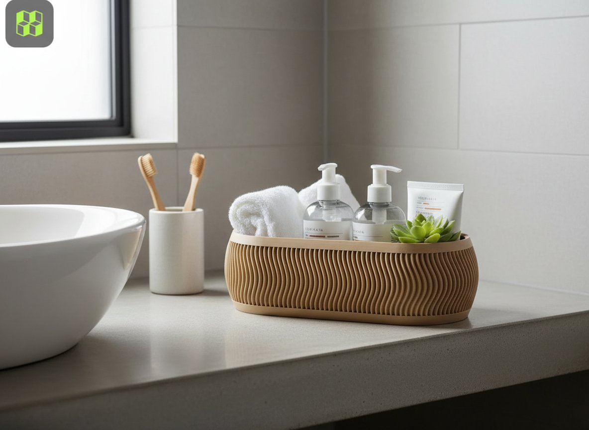 Maceta Moderna Larga y Organizador Multiusos