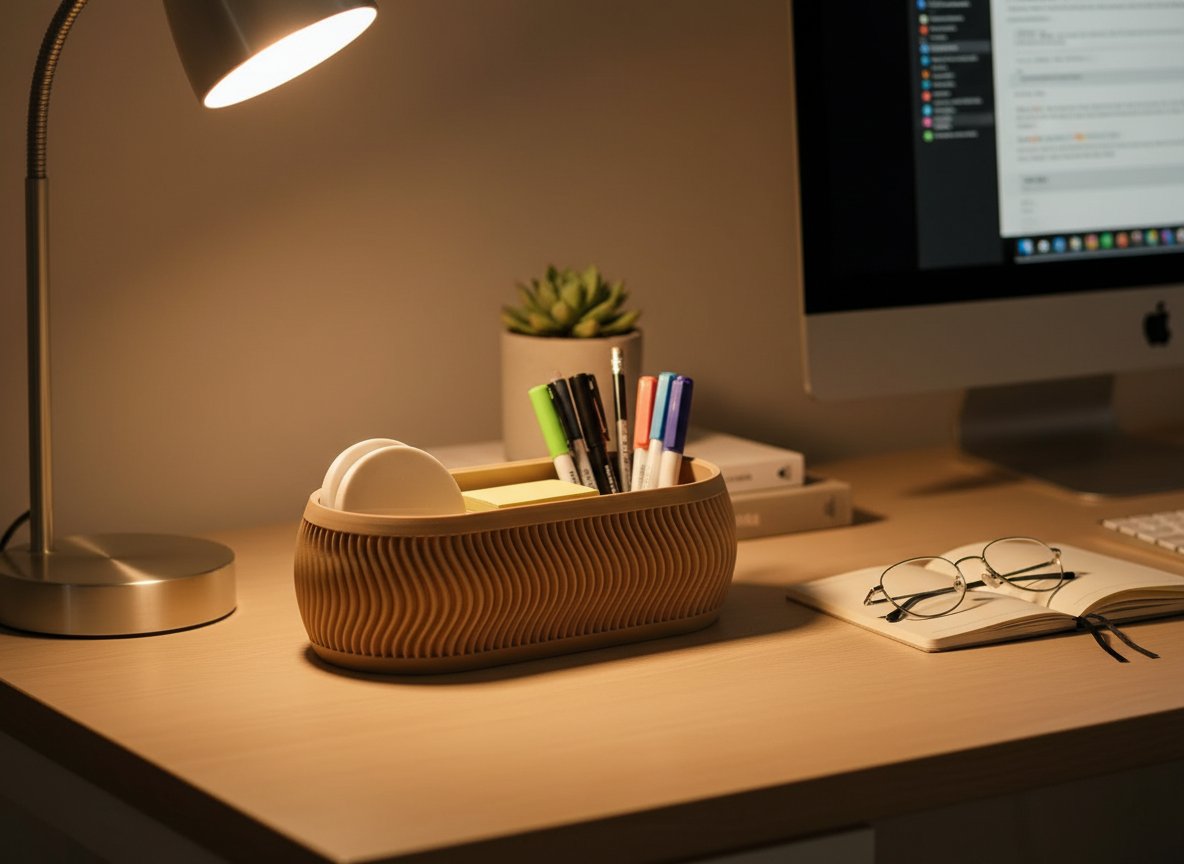 Maceta Moderna Larga y Organizador Multiusos