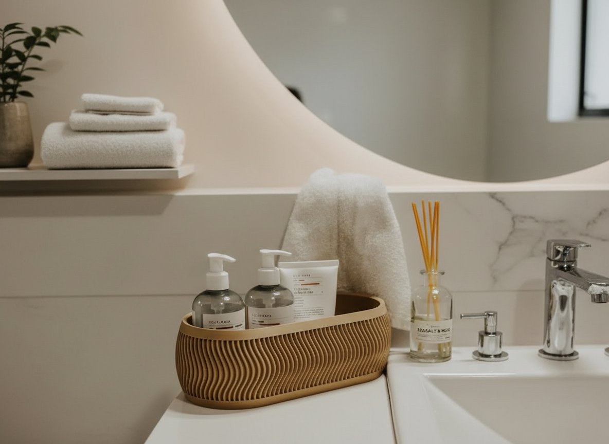 Maceta Moderna Larga y Organizador Multiusos