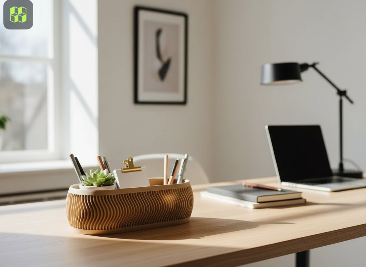 Maceta Moderna Larga y Organizador Multiusos