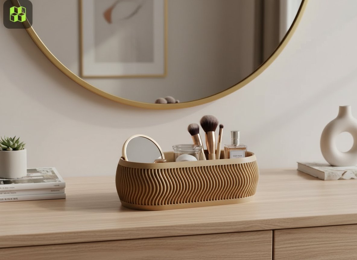 Maceta Moderna Larga y Organizador Multiusos