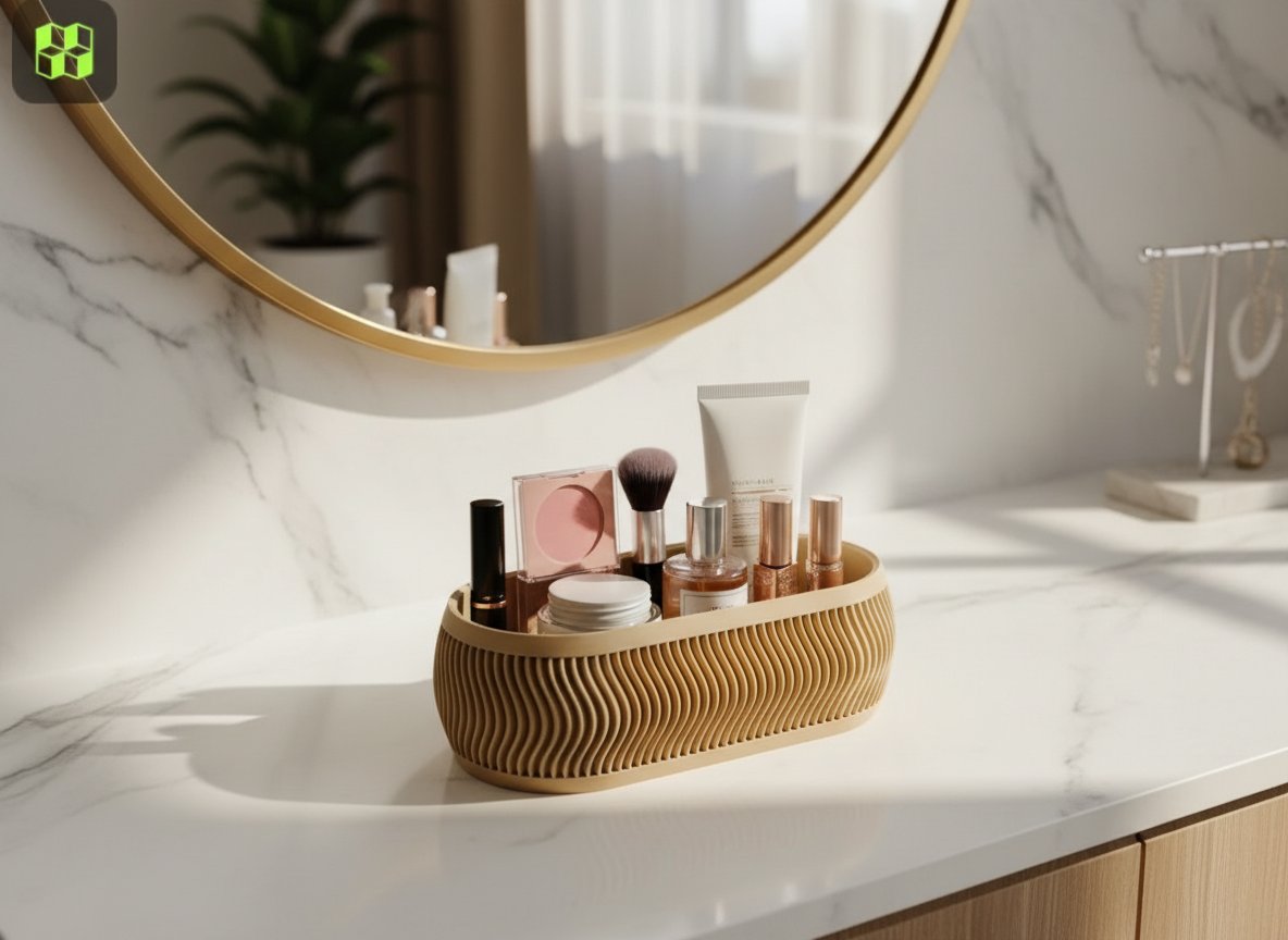 Maceta Moderna Larga y Organizador Multiusos