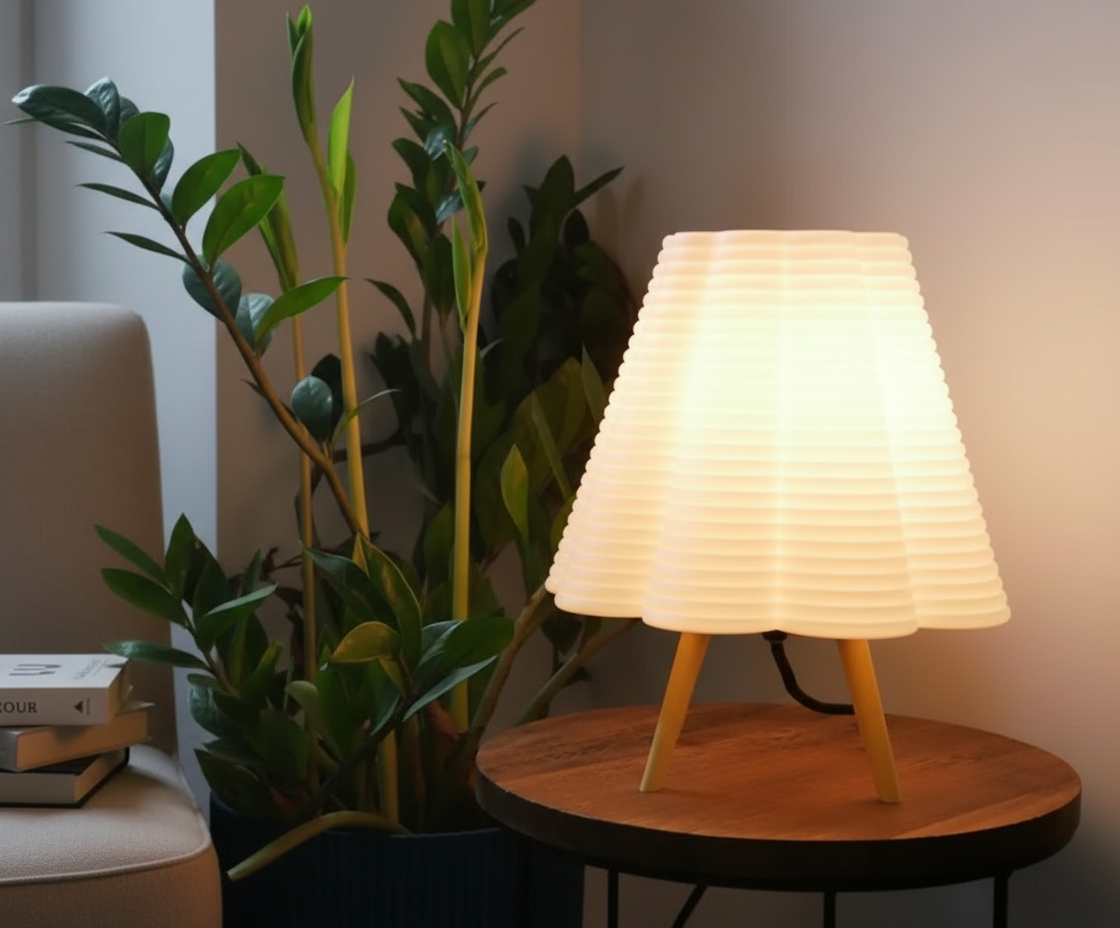 Lámpara de Mesa Plisada